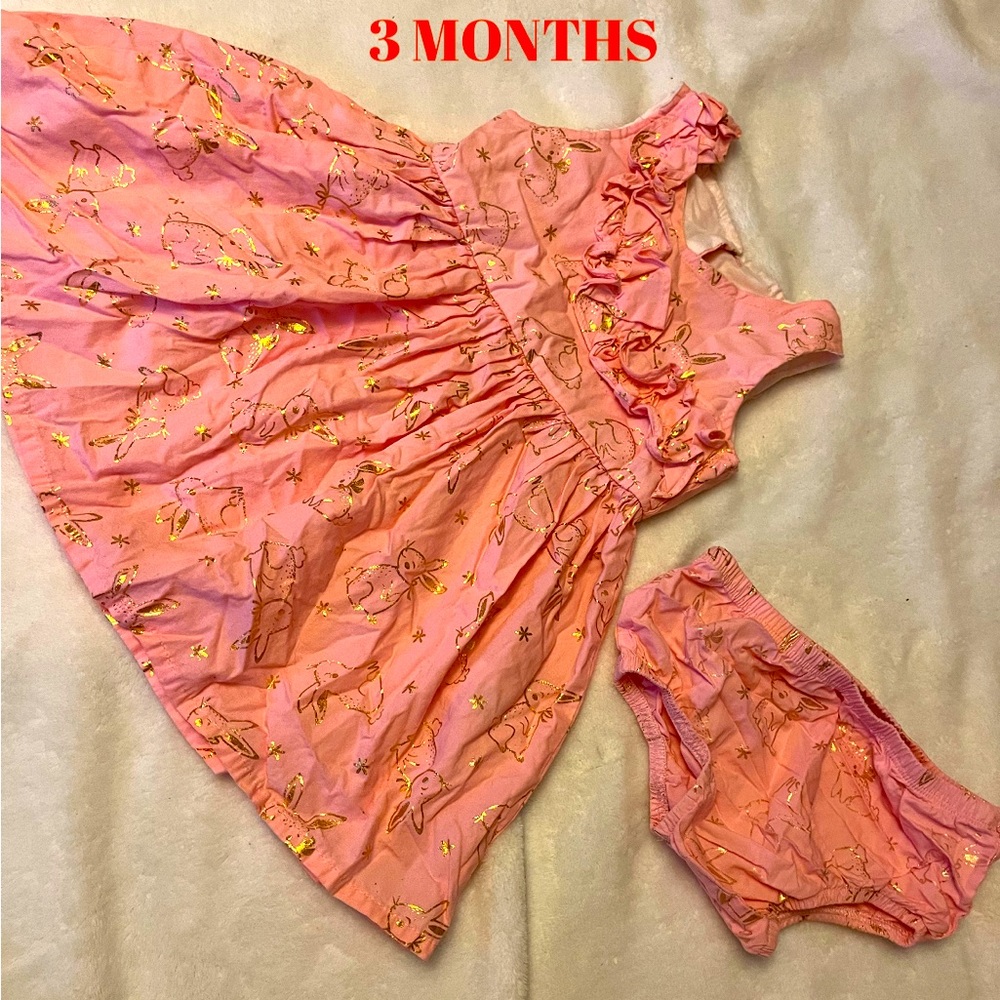 3 Months girls dress w bottoms